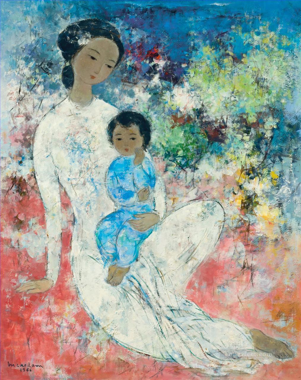 VCD Maternity in Flowers Asian Oil Paintings